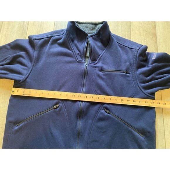 Timberland Active Comfort Lined Full Zip Jacket Mens Medium Blue Pockets - Picture 4 of 10